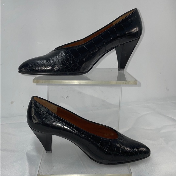 MARIO VALENTINO ITALIAN GENUINE CROCODILE PUMPS FTL-03-131 - Picture 3 of 11